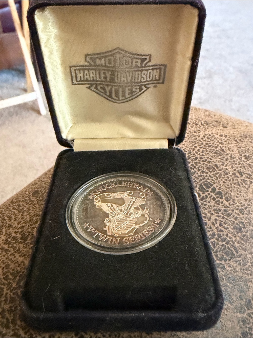 Harley-Davidson .999 1 Troy ounce silver coin. I as a knucklehead engine on it.
